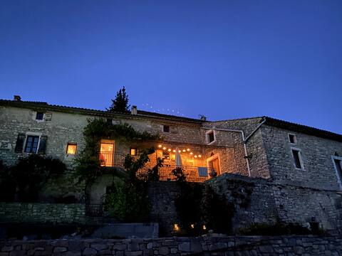 Large traditional Ardèche farmhouse with swimming pool