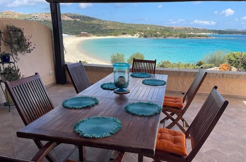 Sandy Cove Patio beachfront villa in Sardinia