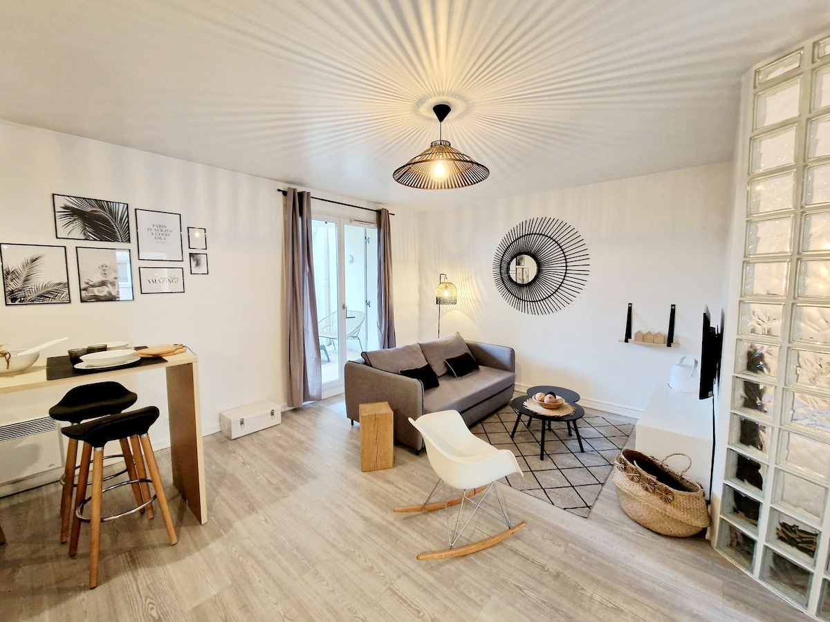 Erfolgreiche Airbnb-Immobilie: Disneyland Appartment, terrasse, free parking lot in Chessy