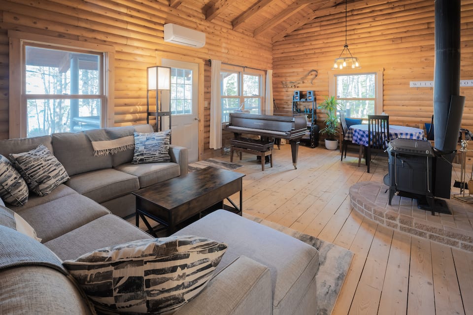 The Harmony Grand, a log cottage on Molega Lake, Molega Lake, Nova Scotia, Canada, photo 4 of 10