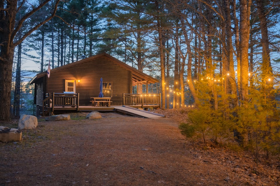 The Harmony Grand, a log cottage on Molega Lake, Molega Lake, Nova Scotia, Canada, photo 1 of 10