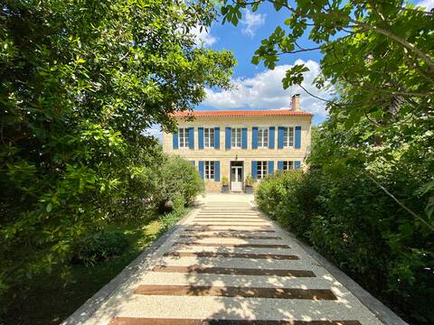 Beautiful stone house with pool + garden