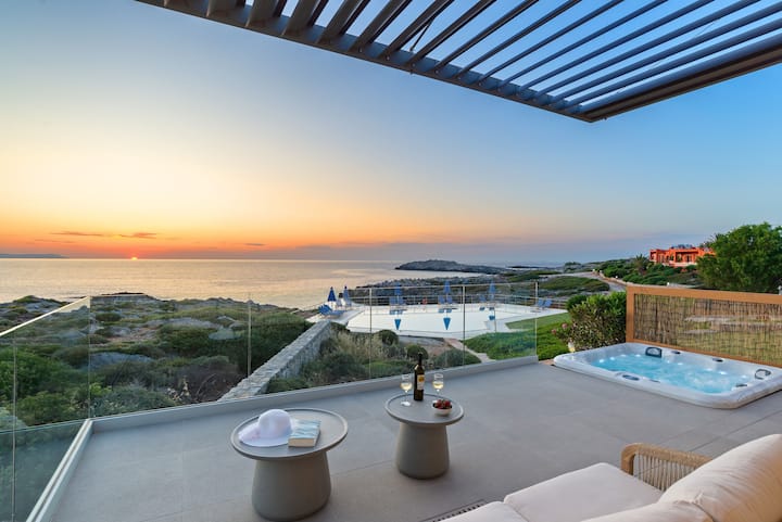 Seafront Junior Villa with private heated Jacuzzi - Apartments for Rent in  Stavros, Crete, Greece - Airbnb