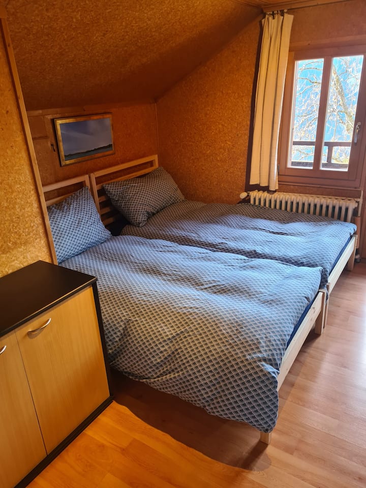 Спална соба - со два единечни кревета.