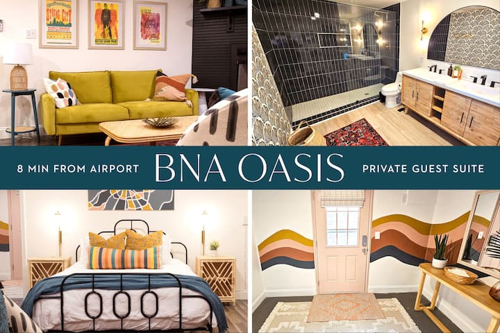 BNA Oasis - Boho Guest Suite | No Fees
