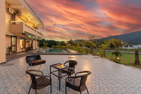 StayVista at Asante Farms w/ Pool, BBQ, Views