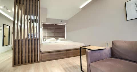 Loft apartment in the city center with garage