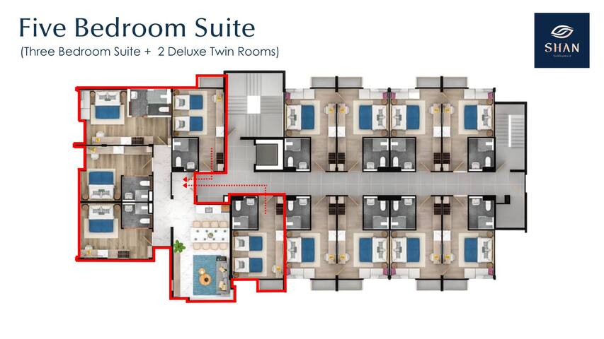 Fabulous! 5 BR with Living Area gallery image 5