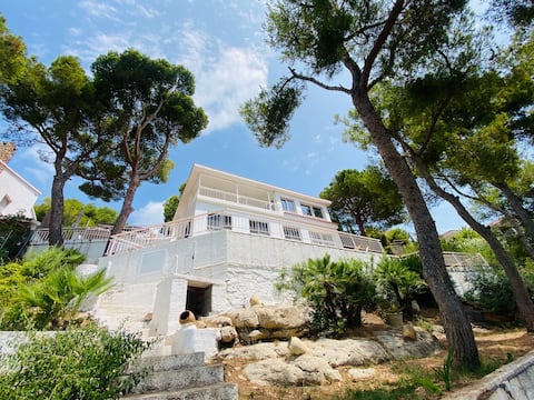 Great villa with pine trees and sea view-ServHouse