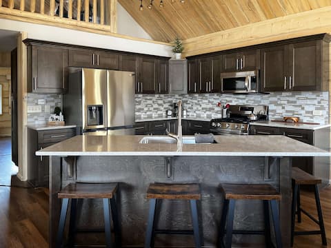 Hand-crafted log cabin