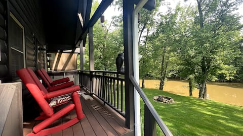 Waterfront Cabin with Hot Tub