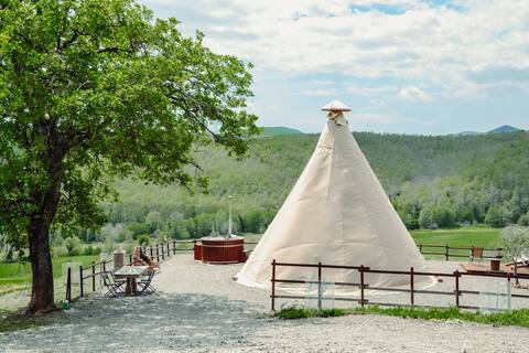 Tepee indiano con cena