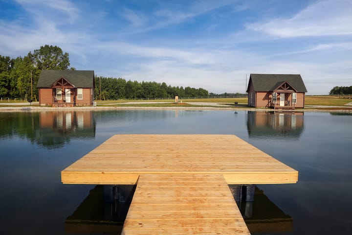 Cabin B by the Pond - King Bed - Swimming Pool - Cabins for Rent in ...