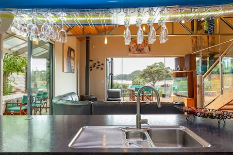 Sandy Bay, beach front home.