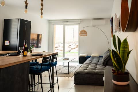 Airbnb performant: Apartment 2 rooms Ground floor,garage,close to Spa à Obernai