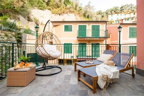 Baia degli Ulivi - Terrace with view of Portofino
