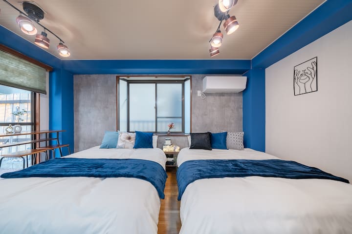 Monthly only｜新宿電車4分｜駅徒歩7分｜裏庭丨ハンモック｜8人丨コンビニ2分｜SHJ