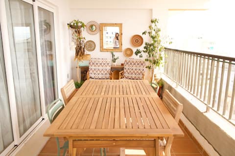 Penthouse with pool and big terrace with sea views