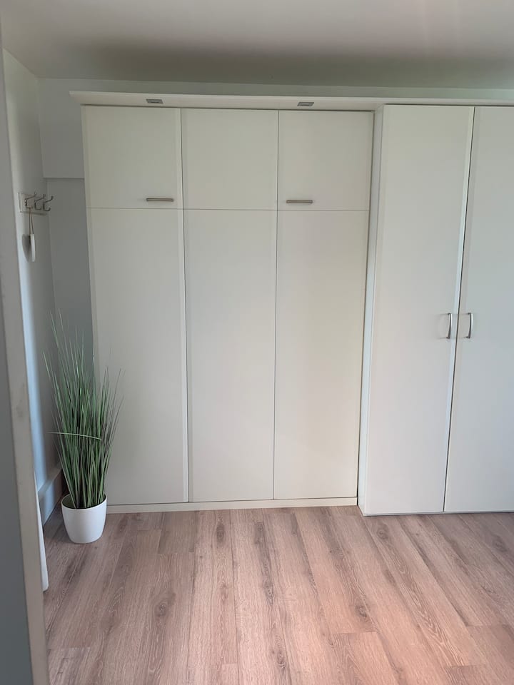 Wardrobe pull-out bed.