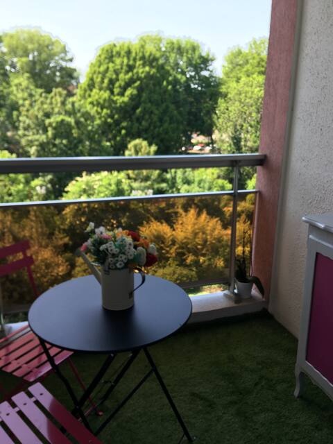 entire apartment with loggia in residence
