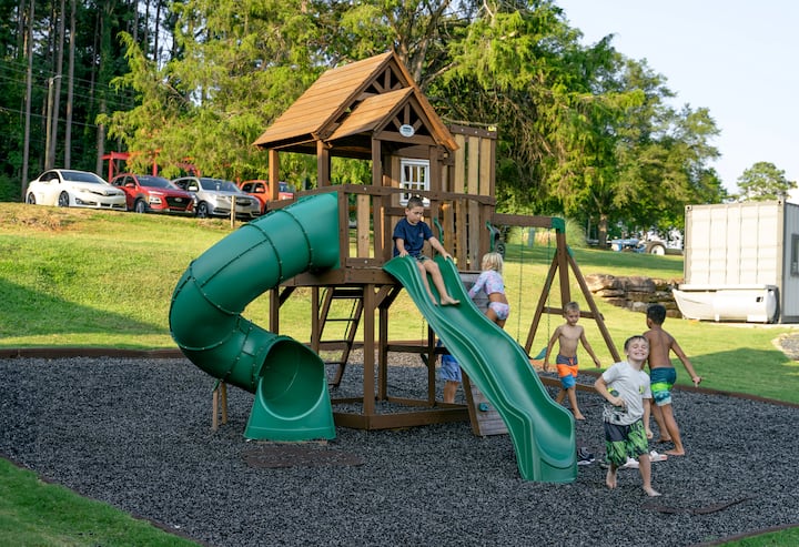 Playground located not far from the cottages next to Keowee Marina's ship store!