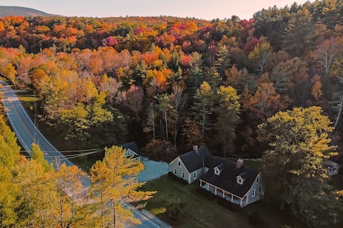 Central Vermont Farmhouse with Cabin & Hot Tub