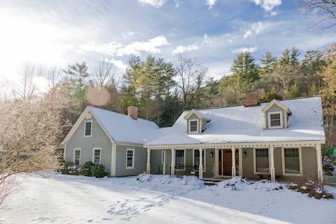 Central Vermont Farmhouse with Cabin & Hot Tub