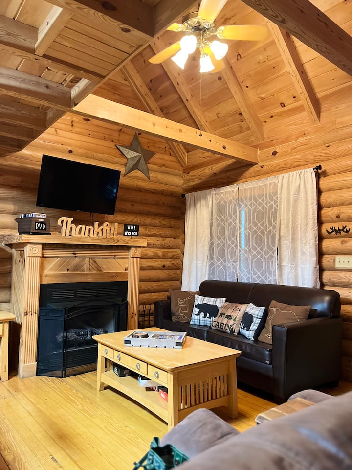 Center PF! New4KTV/air hockey/hot tub/entire cabin Cabins for Rent in