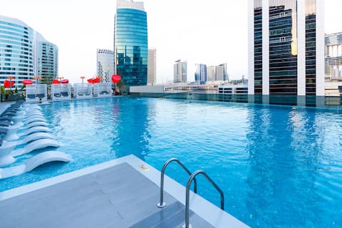 Top performing Airbnb: Lux Studio Downtown,5 mins to Burj Khalifa- MAG318 in Dubai