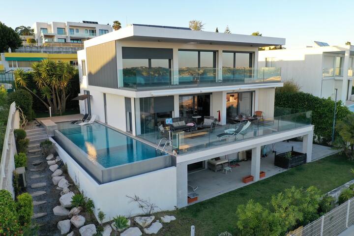 Modern Villa with Sea & River View Pool and Gym.