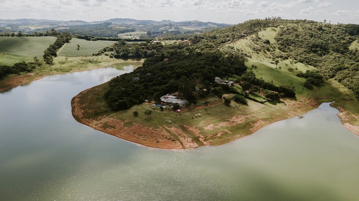 Mansão Para 50 - Piscina, Tirolesa, Acesso Barco - Bragança Paulista