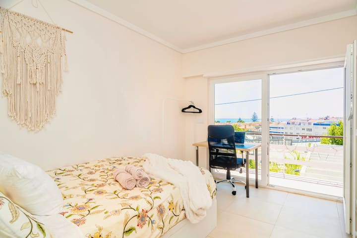 bedroom on the 2nd floor, ocean view from bed