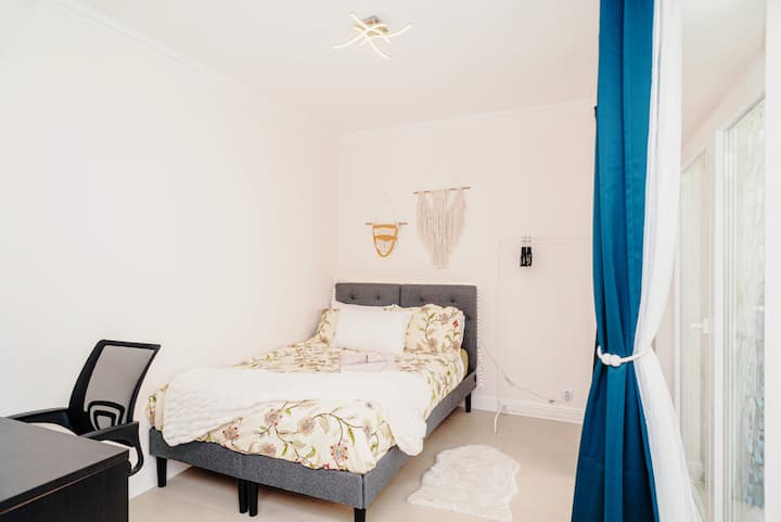 Then, the bedroom is on the 2nd floor.