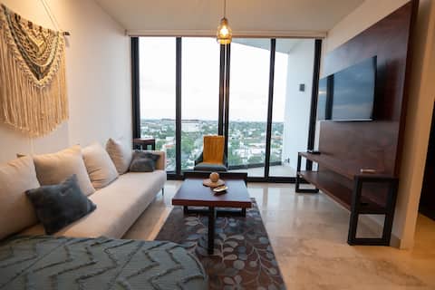 Top performing Airbnb: Departamento Nia Tower in Fraccionamiento San Ramón