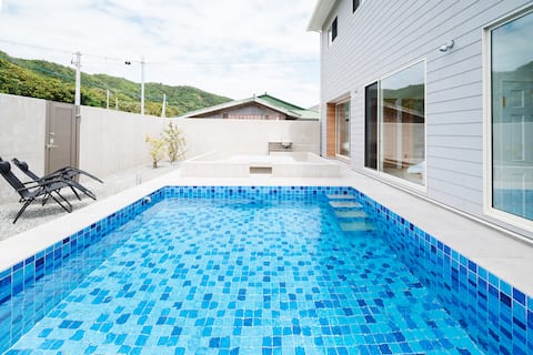 Newly built entire house rental with a private pool and private sauna that can be used year-round! 1