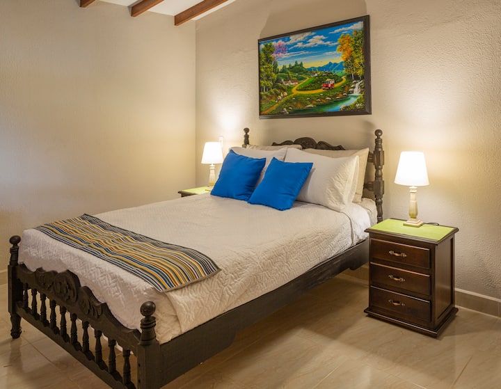 Quality comfortable queen size bed.