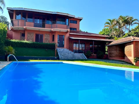 House by the dam with pool