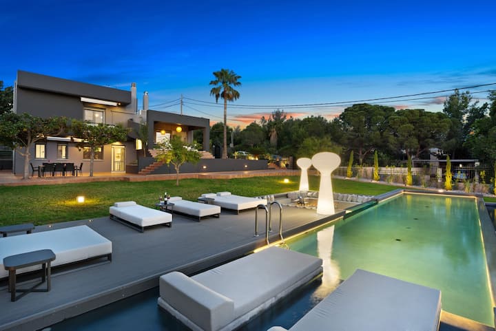 Family Friend* Bbq & Gym* Heated Pool *Big Garden - Chania