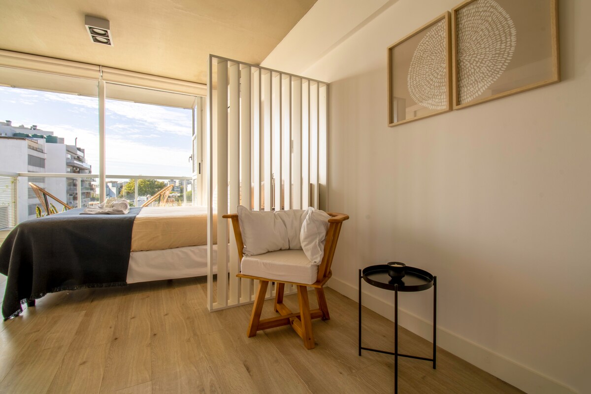 Departamento monoambiente en Palermo con gimnasio y terraza