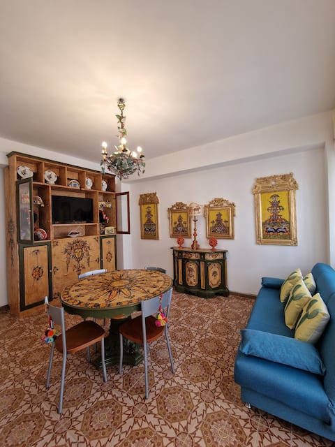 Popular Airbnb listing: Two-Room Sea View Apartment Letojanni Taormina in Letojanni