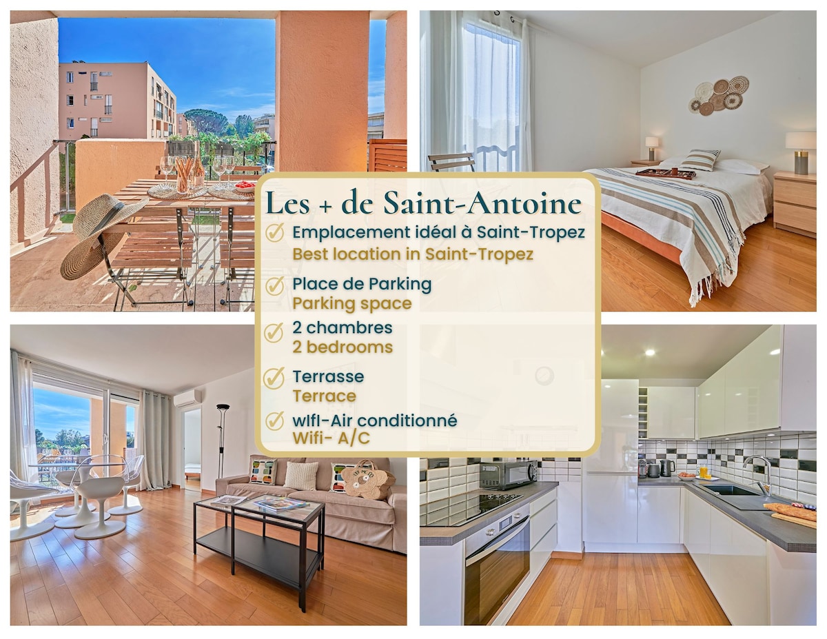 A spacious living area features large windows allowing natural light to fill the room. Wooden flooring is complemented by a comfortable seating arrangement. An open kitchen is visible, highlighting modern appliances. A terrace area is accessible, designed for outdoor dining or relaxation.