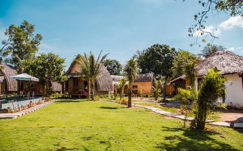 Bamboo bungalow with Fan