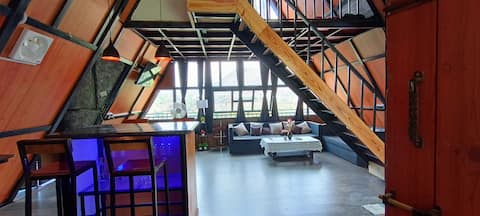 A-frame cottage at Naukuchiatal