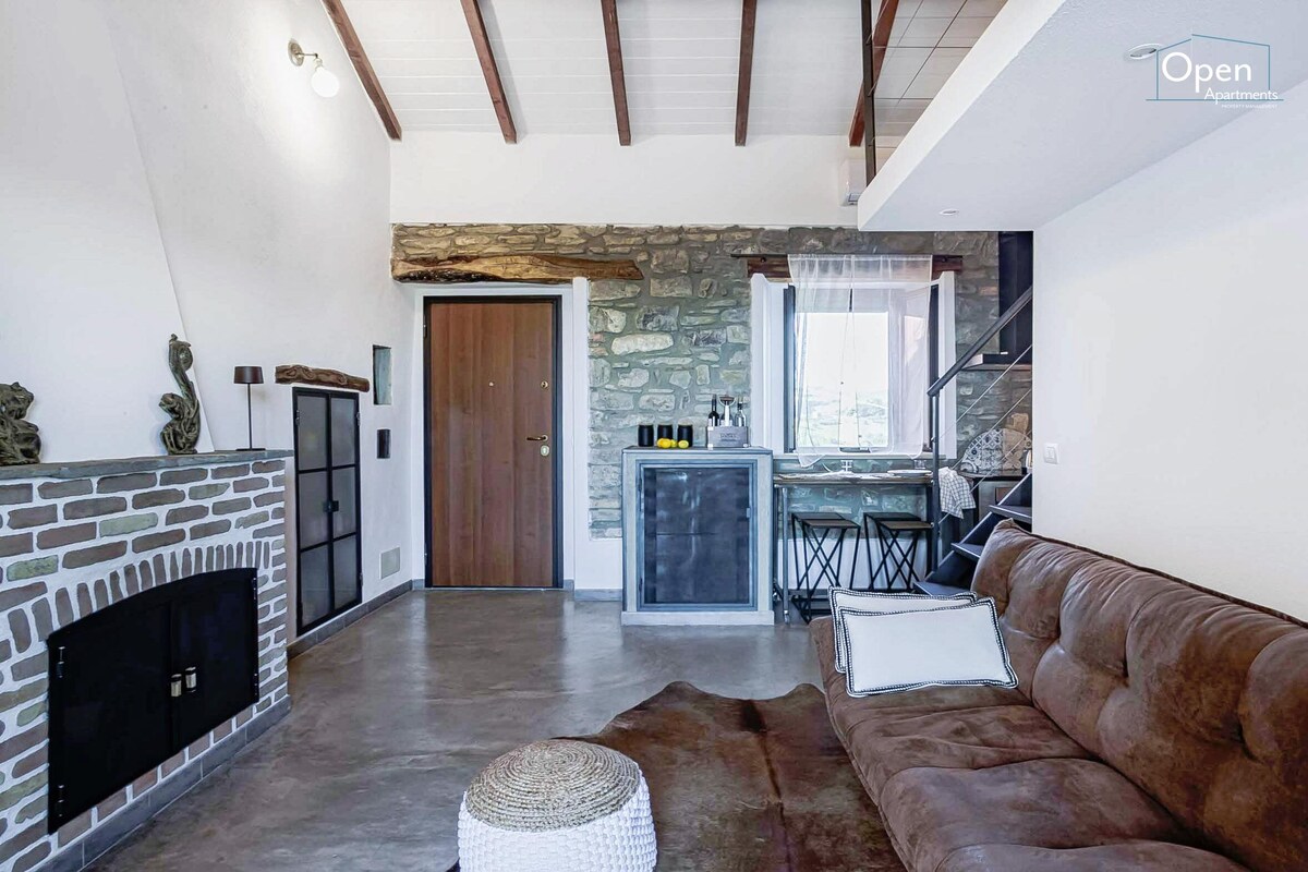 the interior of Dimora Sollazzo, a nice open space where attention to detail is the main rule that were carried out during all stages of the renovation.