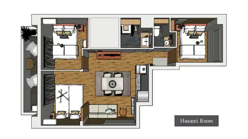 Skytree view! 3bdr flat【GrandTree Hotel 401】 gallery image 5