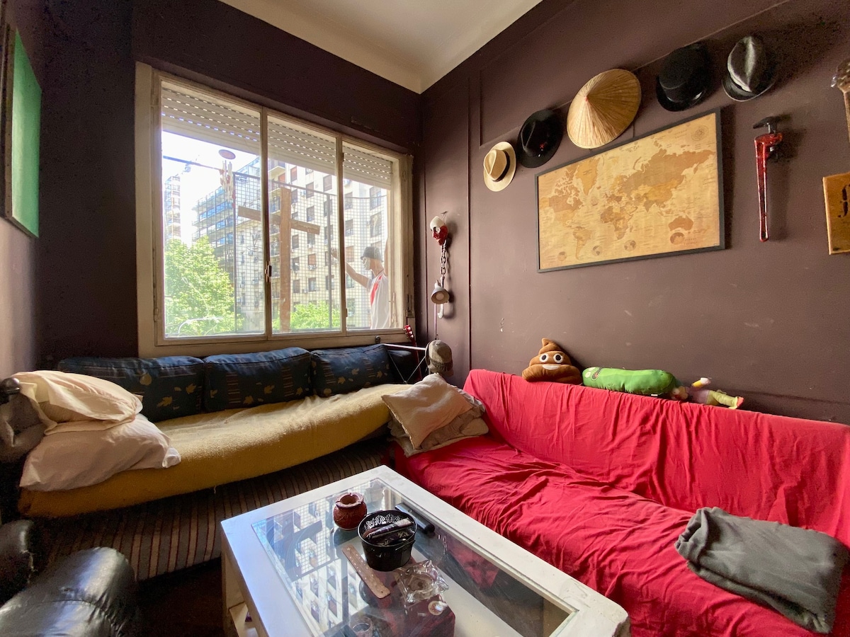 Habitación privada en departamento compartido en Recoleta