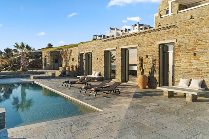 Beachfront Villa Thalassa w/ Infinity Pool | Batsi gallery image 2