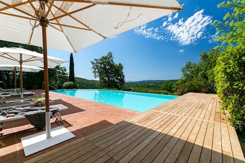 Borgo San Polino, villa in Chianti with swimming pool