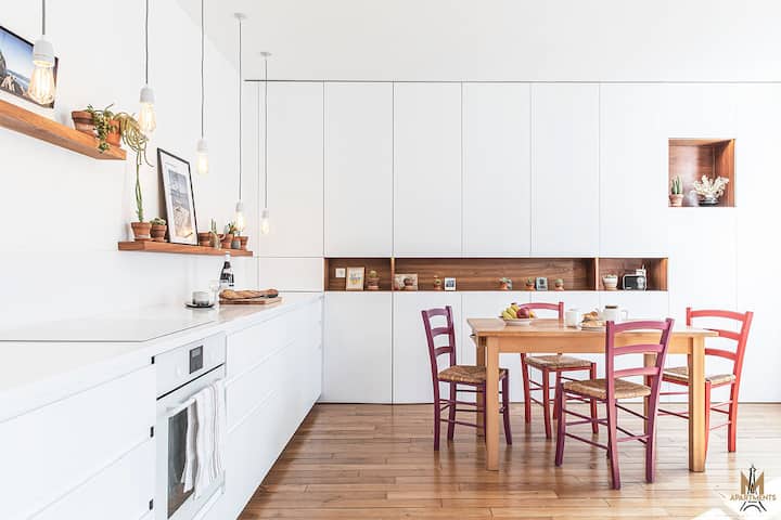 Beautiful Bright & Airy Flat For 2-3 People - Paris