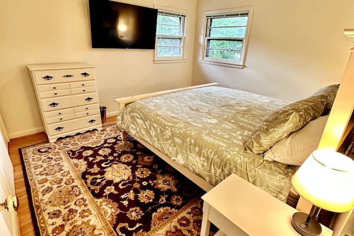 King bed with 55" smart TV